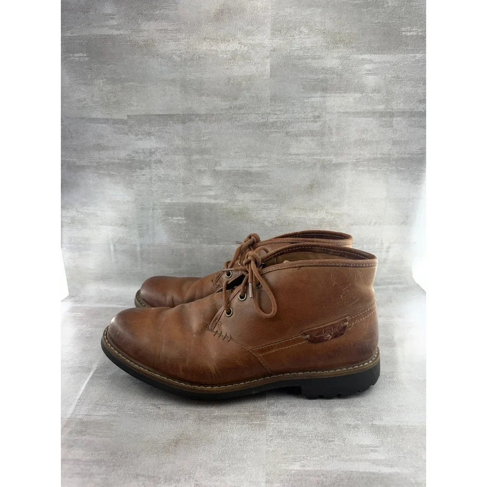 Clarks Men Brown Leather Chukka Boots 26103252 Lace Up Lug Sole Size 9M